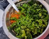A picture of step 2 of Moong sprout and vegetable chilla.