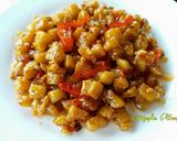 Hình bước làm 3 của món Cơm cháy và tóp mỡ rim mắm tỏi