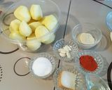 Pas rețetă Frigărui la cuptor cu cartofi la cuptor și sos de maioneză cu usturoi 1 fotografie