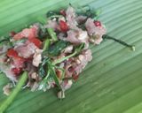 Foto langkah ke 6 dari resep Pepes daging sapi tempe dan kangkung.