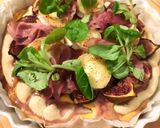 Une image de l'étape 4 de Tarte aux figues, chèvre et jambon cru.
