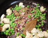 A picture of step 4 of Veg Pulao with seasonal winter Vegetables.