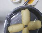 A picture of step 9 of Pretzels,Bagels and almond Buns with 1 dough.
