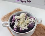 Foto langkah ke 4 dari resep Ubi Ungu Kukus Toping Keju.