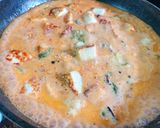 A picture of step 3 of Paneer Rezala.