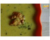 A picture of step 1 of Pakoda Kadhi.