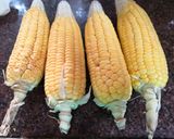 A picture of step 1 of Baked and roasted sweet corn.