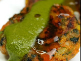 Easy Aloo Spinach Tikki (potato spinach patties)