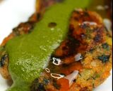 A picture of step 7 of Easy Aloo Spinach Tikki (potato spinach patties).