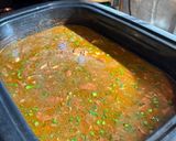 A picture of step 9 of Chicken, Shrimp, and Sausage Gumbo.