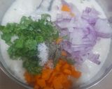 A picture of step 2 of Vegetable urad dal dosa.