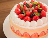 A picture of step 1 of Christmas ☆ Strawberry and White Chocolate Mousse Cake.