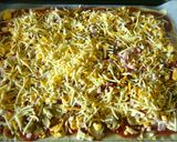 Foto del paso 4 de la receta Pizza de jamón, champiñones y huevo