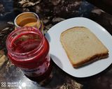 A picture of step 1 of Traditional PB and J #noheatsnacks #photographychallenge.