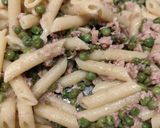 A picture of step 5 of 97👩🏻🍳Pasta with Peas, Tuna, and Cinnamon.