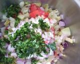 A picture of step 2 of Purple Cabbage Corn Chaat.