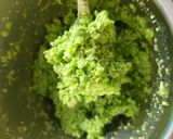 A picture of step 1 of Matar ka dhokla.