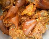 A picture of step 2 of Goat meat and kpomo Stew.
