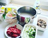 A picture of step 1 of Quick Pho recipeVietnamese beef noodles soup.
