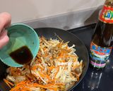 A picture of step 13 of Stir-Fried Tofu Skin with Oyster Sauce and Two Mushrooms.