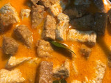 Tahu tempe kuah santan pedas