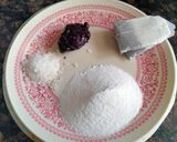 A picture of step 1 of Homemade Jamun flavour Boba pearls tea.