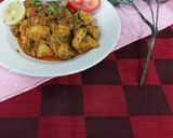 A picture of step 3 of Chicken fry karhai.