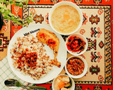عکس مرحله 3 از دستور عدس پلو کته ای با مرغ