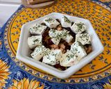 Une image de l'étape 9 de Salade de betteraves rouges au riz jaune, fonds d’artichauts et ricotta.