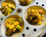 A picture of step 3 of Veg pakoda oil free vegetarian dish 0 oil onion potatoes cabbage,healthy pakoda for diet,snacks.