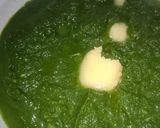 A picture of step 5 of Sarso ka Saag.