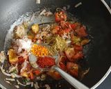 A picture of step 2 of Kathiyawadi aloo matar ki sabzi.