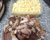 Foto del paso 1 de la receta: Guiso de fideos con el asado de ayer 😃