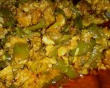 A picture of step 6 of Capsicum with chicken mince.