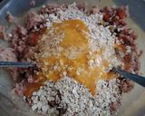 Főtt tojással töltött húsgombóc Air fryerben sütve glutenmentesen recept fázis 1 fotója