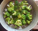 A picture of step 2 of Broccoli soup.