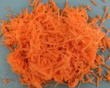 A picture of step 1 of Rice Paper Pouches Filled with Cabbage, Tofu, and Carrots.