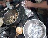 รูปขั้นตอนการทำที่ 4 ของ หมกหมูสับเห็ดนางฟ้า​(สูตร​แรงงานไต้หวัน)​