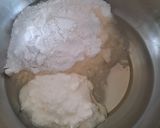 A picture of step 1 of Lamington chocolate cake.