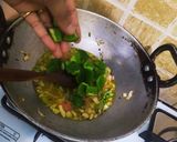 A picture of step 3 of Stir Fried Aloo Mirchi.
