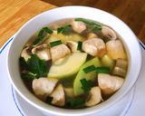 Hình bước làm 2 của món 🌱 Canh Nấm Bí Xanh Chay (Vegan)