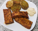 Foto del paso 4 de la receta: Tofu marinado con patatas al horno