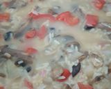 Une image de l'étape 3 de Riz pilaf, poivrons, champignons.