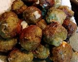 A picture of step 3 of Beef Meatballs with Spinach and Fontina in Beer Sauce.