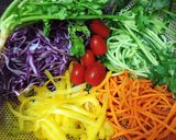 A picture of step 5 of Rainbow Spring Rolls.