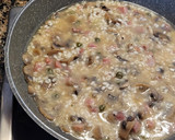 Foto del paso 5 de la receta: Risotto de champiñones con jamón y huevo