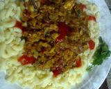 A picture of step 8 of Chicken Karahi macaroni.