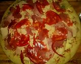 A picture of step 7 of Tex's Meat Lover's Pizza 🍕🐷🐮🐔🧀.