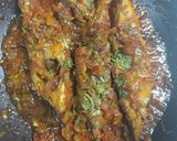 A picture of step 2 of Fish onion masala.