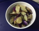 A picture of step 1 of Deep Fried Eggplant With Ginger Sauce.
